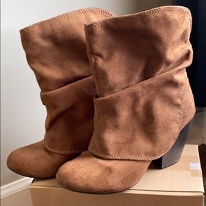 Brown Scrunch Booties
